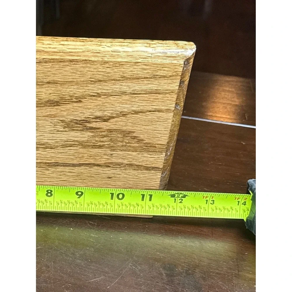 Vintage Small Oak Wood Wall Shelf Plate Rail Display Ledge
